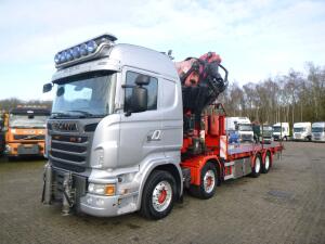 Scania R 480 LB 8X4 + Fassi F800BXP.27 + jib