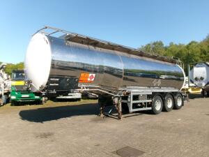 Crane Fruehauf Chemical tank inox 37.5 m3 / 1 comp + pump